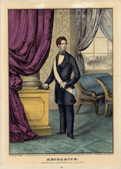 Rechabit: Mäßigkeit, Tapferkeit und Gerechtigkeit, 1849 von Nathaniel Currier
